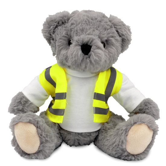 Blank 20cm Archie Jointed Bear with Hi-Vis Vest 